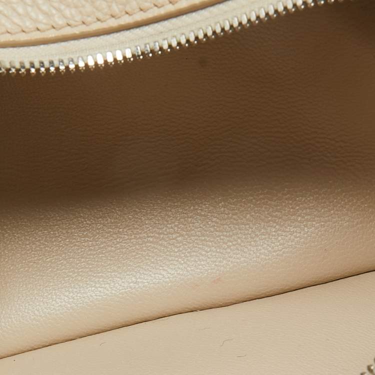 Pre Owned Loro Piana Beige Leather Extra Pocket L19 Pouch