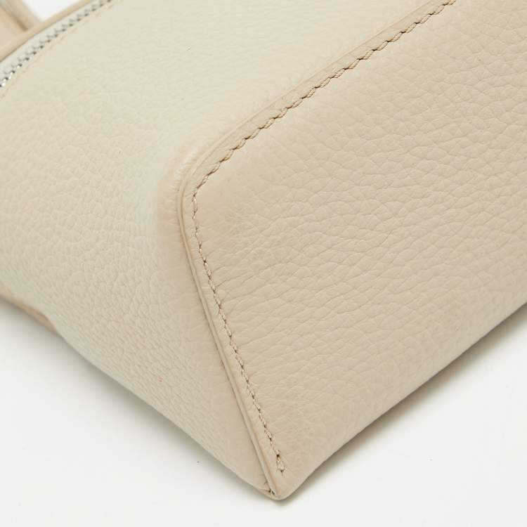 Pre Owned Loro Piana Beige Leather Extra Pocket L19 Pouch