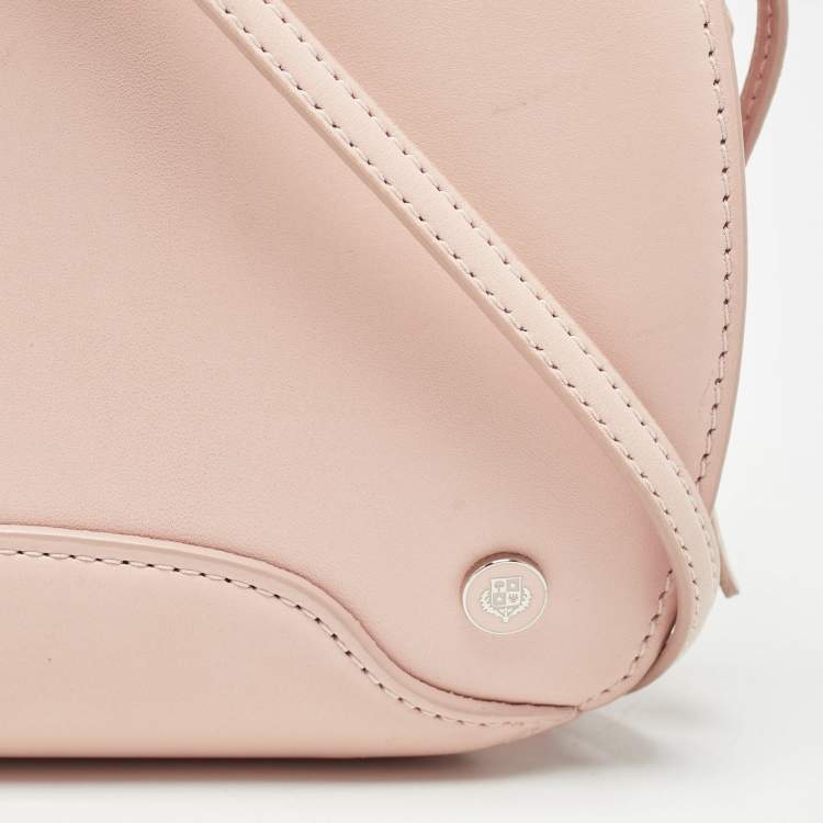 Pre Owned Loro Piana Pink Leather Sesia Crossbody Bag