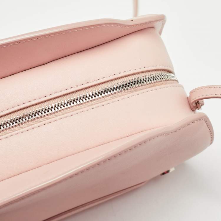 Pre Owned Loro Piana Pink Leather Sesia Crossbody Bag