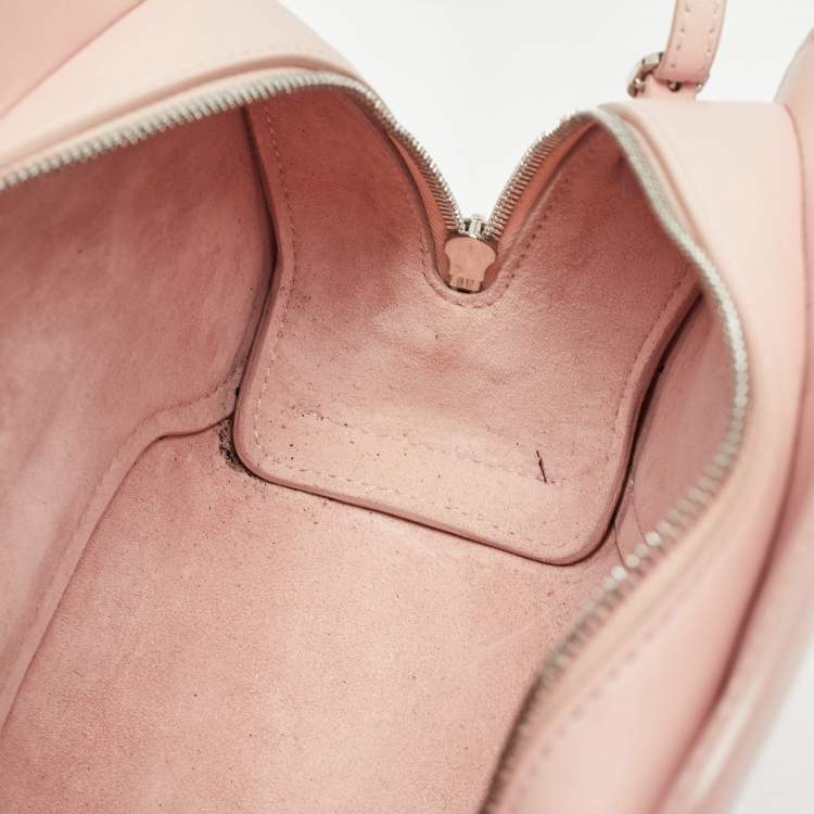 Pre Owned Loro Piana Pink Leather Sesia Crossbody Bag