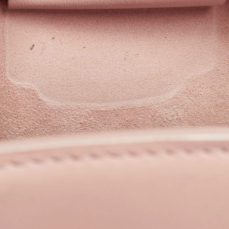 Pre Owned Loro Piana Pink Leather Sesia Crossbody Bag
