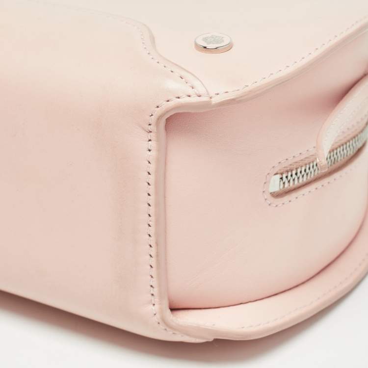 Pre Owned Loro Piana Pink Leather Sesia Crossbody Bag