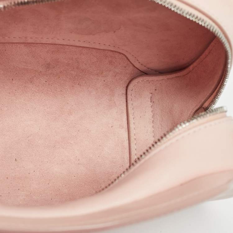 Pre Owned Loro Piana Pink Leather Sesia Crossbody Bag
