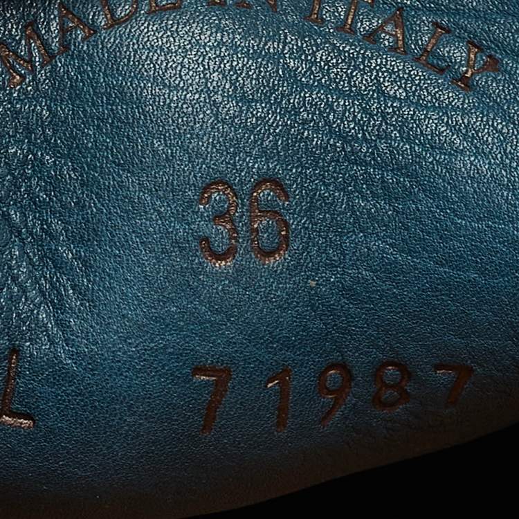 Pre Owned Loro Piana Blue Suede Summer Charms Loafers  Size 36