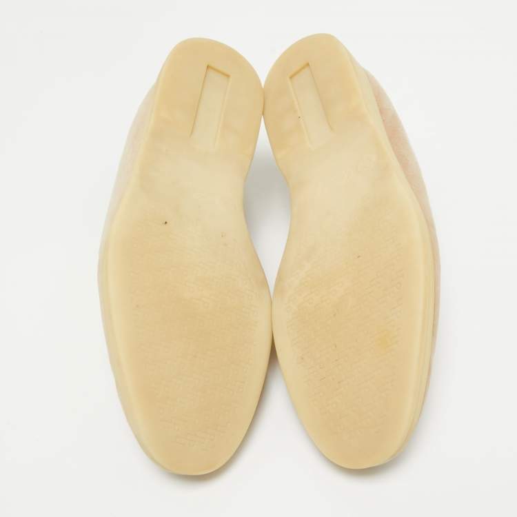 Pre Owned Loro Piana Beige Suede Open Walk Loafers Size  36