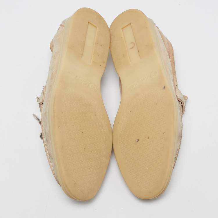Pre Owned Loro Piana Beige Suede Summer Charms Walk Loafers Size 39