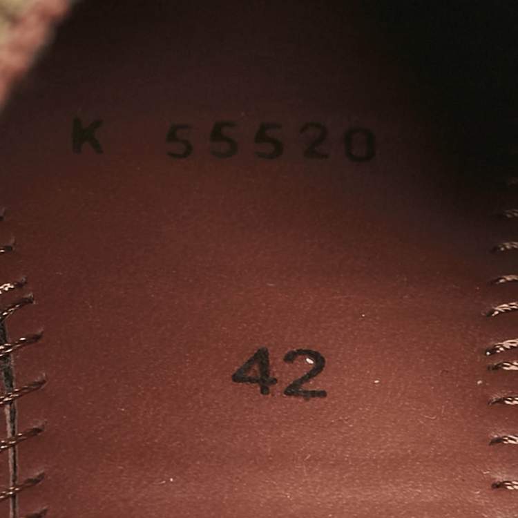 Pre Owned Loro Piana Olive Green Fabric and Leather 360 LP Flexy Walk Lace Up Sneakers Size 42
