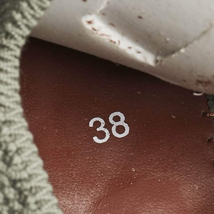 Pre Owned Loro Piana Grey Fabric 360 LP Flexy Walk Low Top Sneakers Size 38