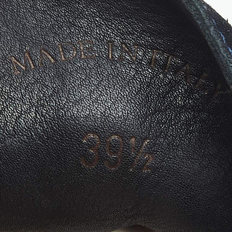 Pre Owned Loro Piana Navy Blue Suede Summer Charms Walk Loafers Size 39.5