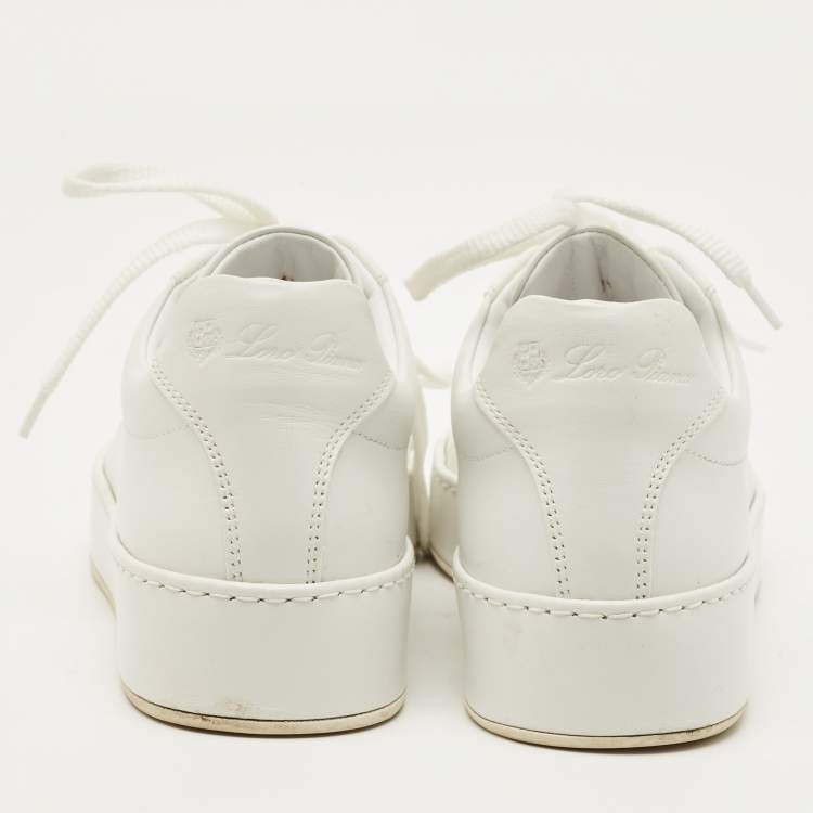 Pre Owned Loro Piana White Leather Nuage Low Top Sneakers Size 35