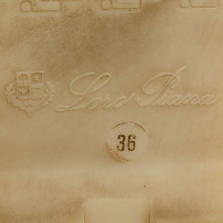 Pre Owned Loro Piana Light Brown Suede Babouche Charms Walk Mules Size 36