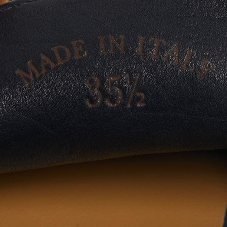Pre Owned Loro Piana Navy Blue Suede Summer Charms Walk  Loafers Size 35.5