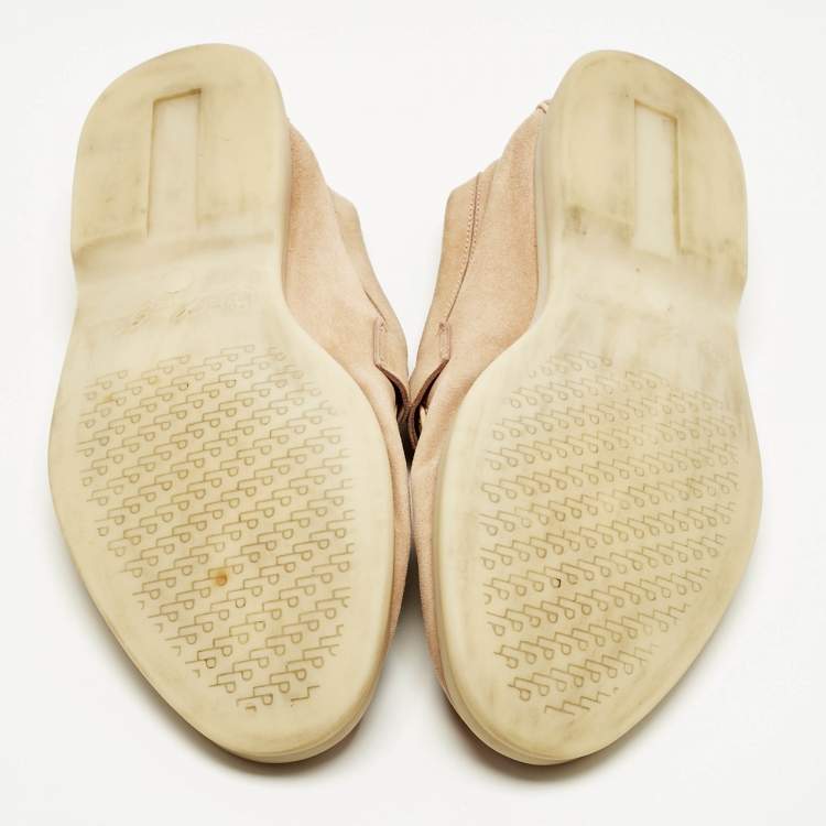 Pre Owned Loro Piana Beige Suede Summer Walk Loafers Size 37