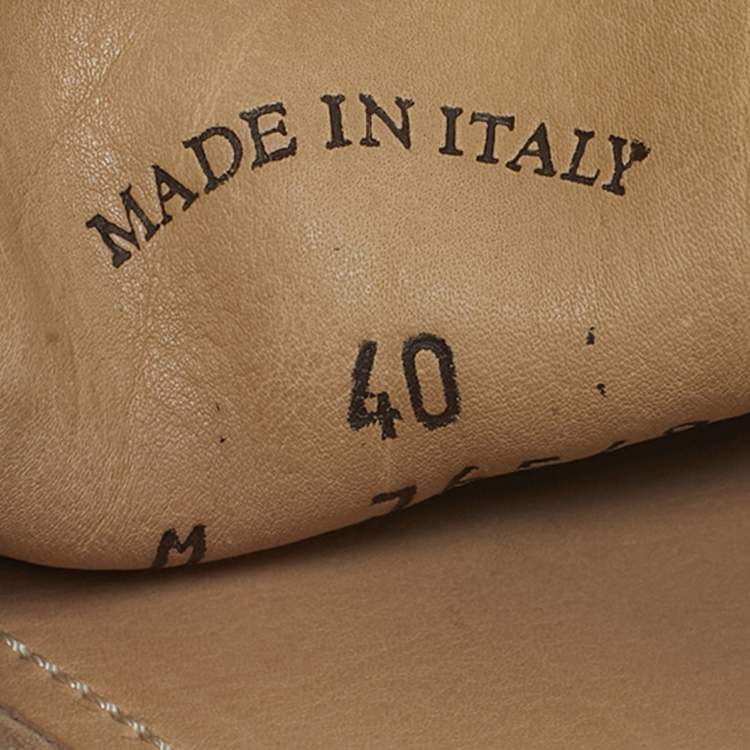 Pre Owned Loro Piana Beige/Pink Suede Babouche Charms Walk Mules Size 40