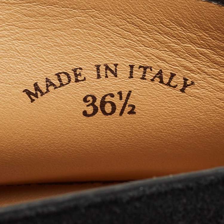 Pre Owned Loro Piana Navy Blue Suede Open Walk Ankle Length Boots Size 36.5