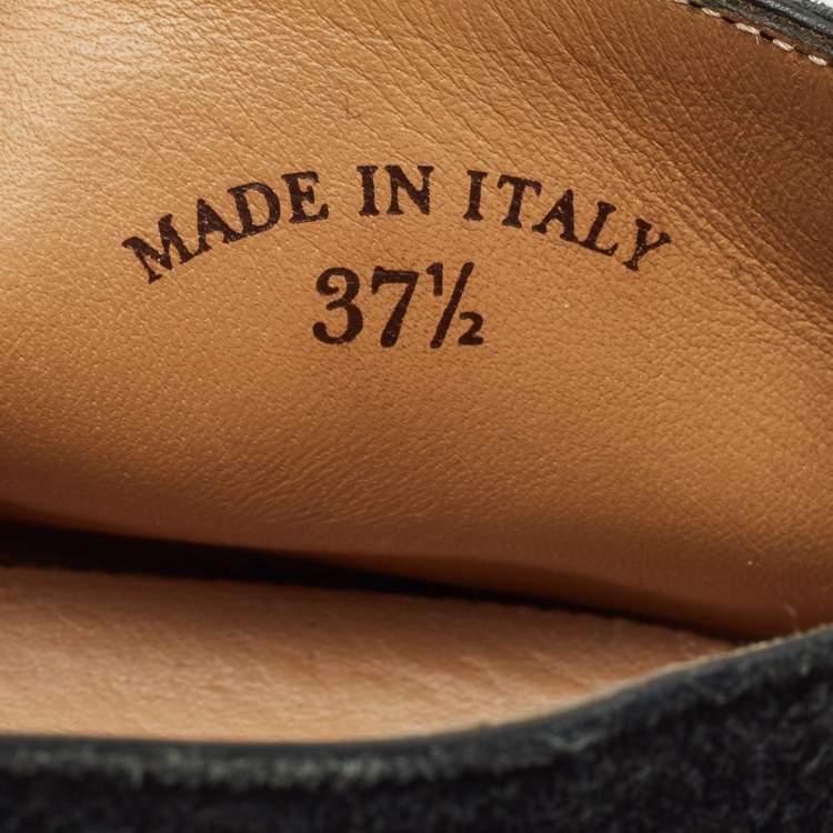 Pre Owned Loro Piana Navy Blue Suede Open Walk Ankle Length Boots Size 37.5