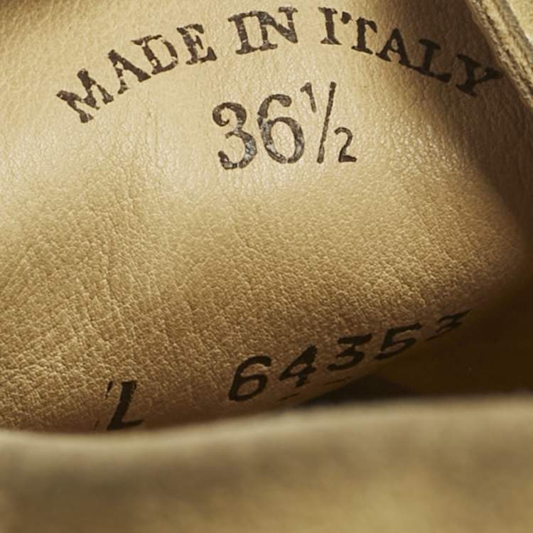 Pre Owned Loro Piana Beige Suede Summer Charms Walk Loafers Size 36.5