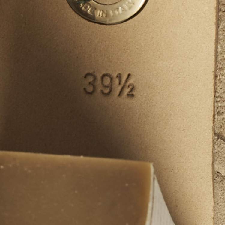 Pre Owned Loro Piana Beige Suede Sharmain Knee Length Boots Size 39.5