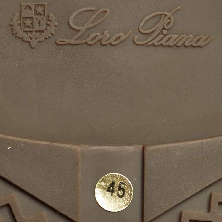 Pre Owned Loro Piana Grey Shearling and Suede Open Walk Ankle Length Boots Size 45