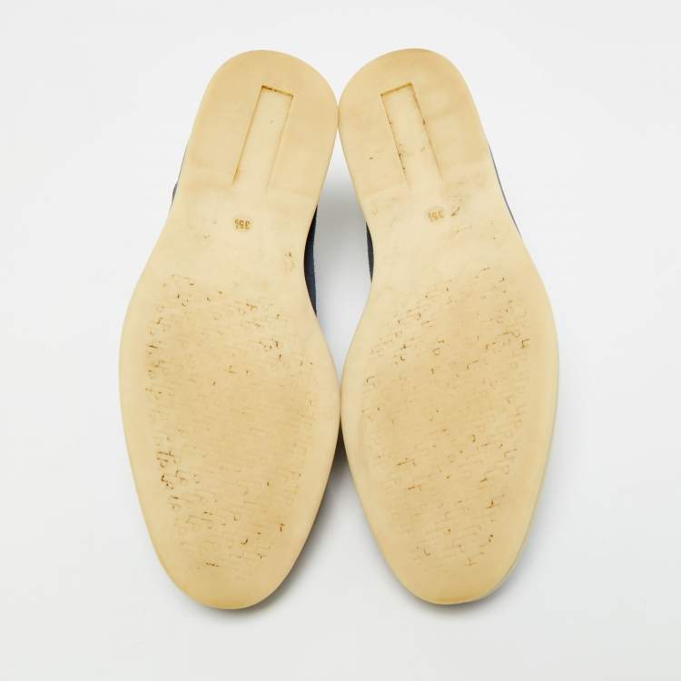 Pre Owned Loro Piana Open Walk Size 35.5 Blue Suede Ankle Length Boots