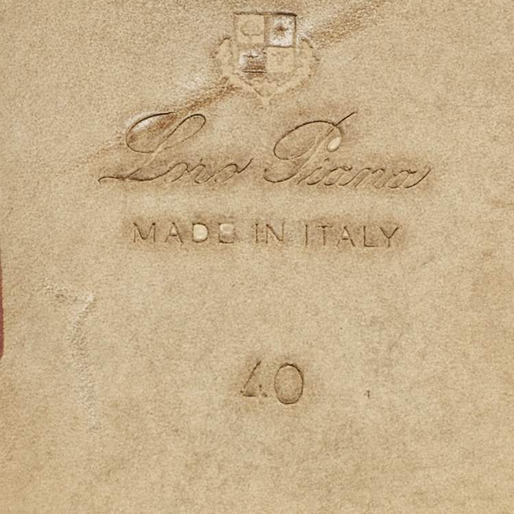 Pre Owned Loro Piana Summer Charms Walk Size 40 Dark Brown Suede Flat Slide