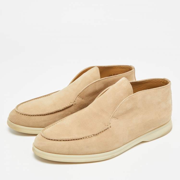 Pre Owned Loro Piana Open Walk Size 39 Beige Suede Ankle Length Boots