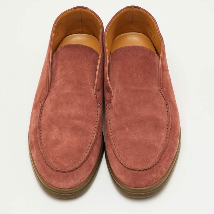 Pre Owned Loro Piana Open Walk Size 40 Rust Brown Suede Ankle Length Boots