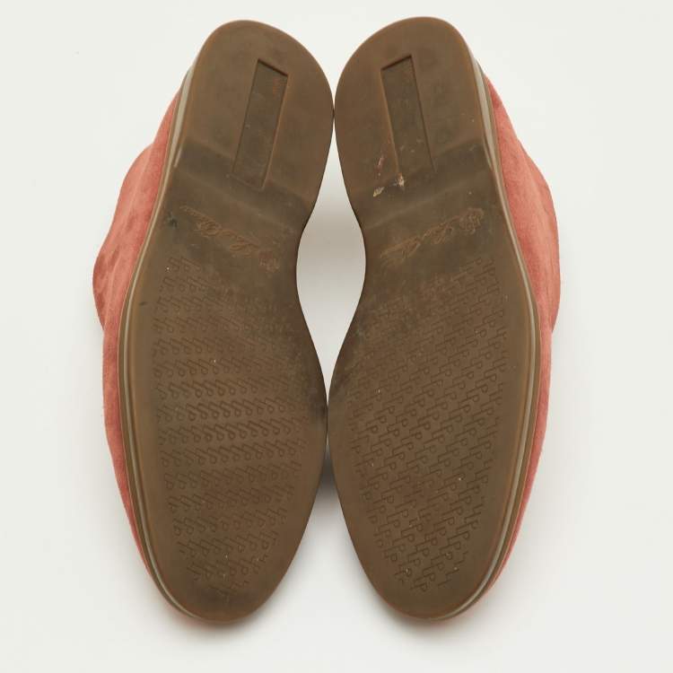 Pre Owned Loro Piana Open Walk Size 40 Rust Brown Suede Ankle Length Boots