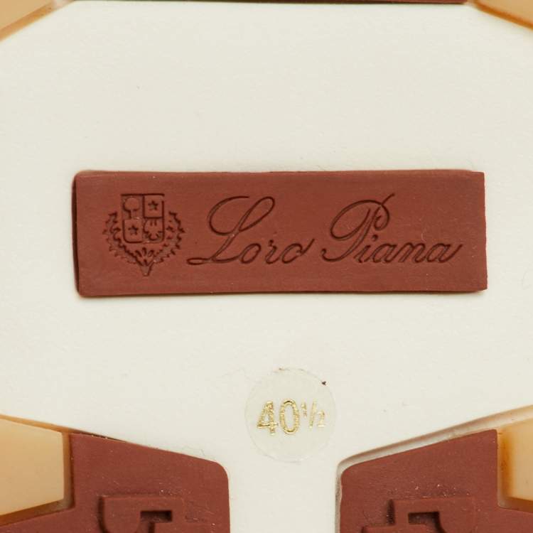 مملوكة مسبقًا Loro Piana 360 LP Flexy Walk Size 40.5 Dark Grey/Navy Blue Knit Fabric Low Top Sneakers