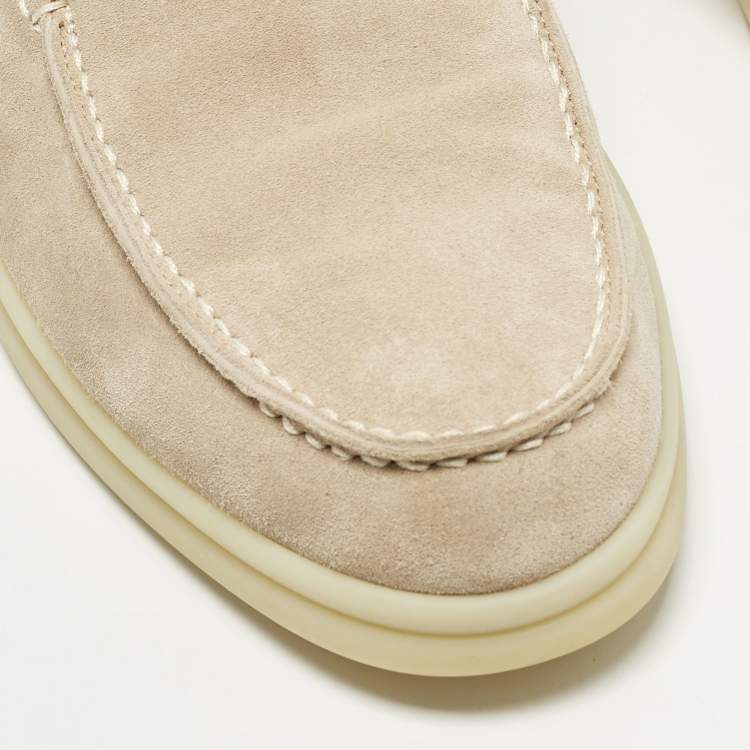 Pre Owned Loro Piana Open Walk Size 36 Beige Suede Ankle Length Boots