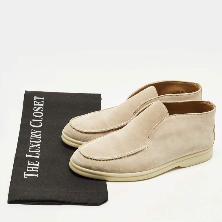 Pre Owned Loro Piana Open Walk Size 36 Beige Suede Ankle Length Boots