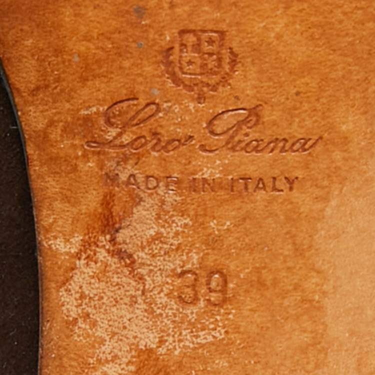 Pre Owned Loro Piana Size 39 Brown Suede Knee Length Boots