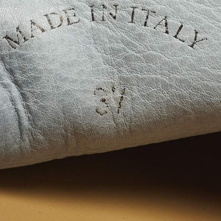 مملوكة مسبقًا Loro Piana Summer Walk Size 37 Sky Blue Suede Loafers