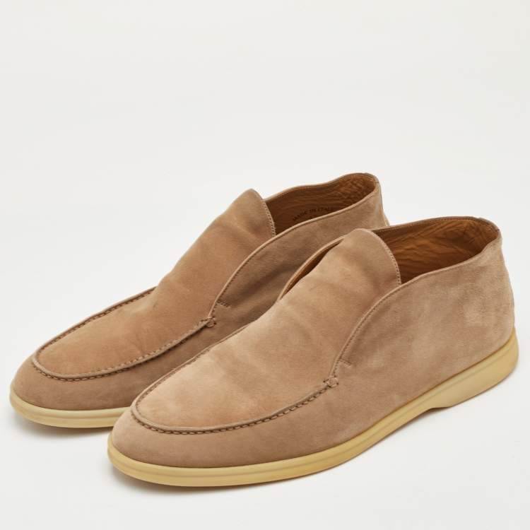 Pre Owned Loro Piana Open Walk Size 43 Sand Beige Suede Ankle Length Boots