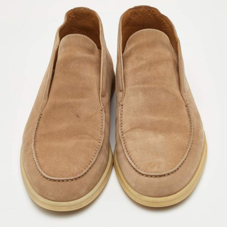 Pre Owned Loro Piana Open Walk Size 43 Sand Beige Suede Ankle Length Boots