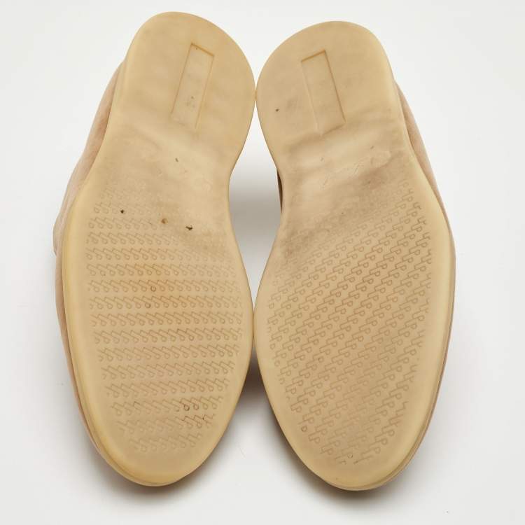 Pre Owned Loro Piana Open Walk Size 43 Sand Beige Suede Ankle Length Boots