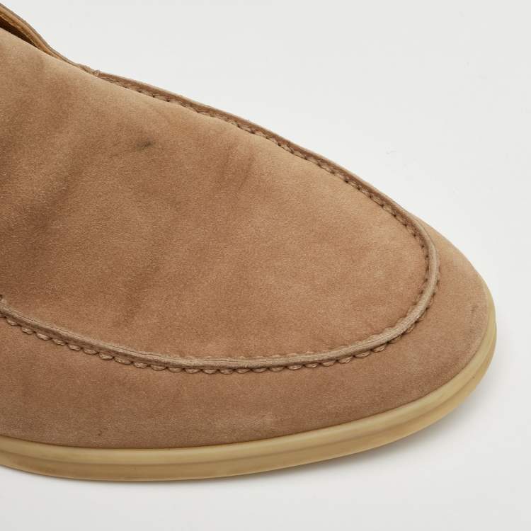 Pre Owned Loro Piana Open Walk Size 43 Sand Beige Suede Ankle Length Boots