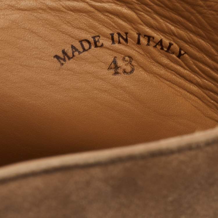 Pre Owned Loro Piana Open Walk Size 43 Sand Beige Suede Ankle Length Boots