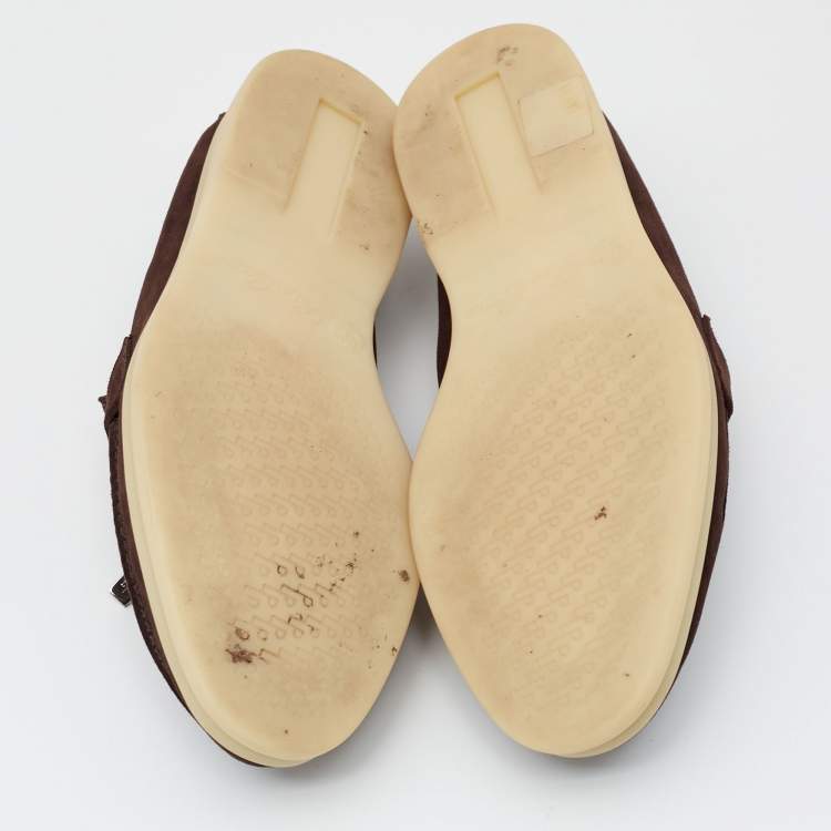 Pre Owned Loro Piana Brown  Summer Charms Walk  Loafers Size 35
