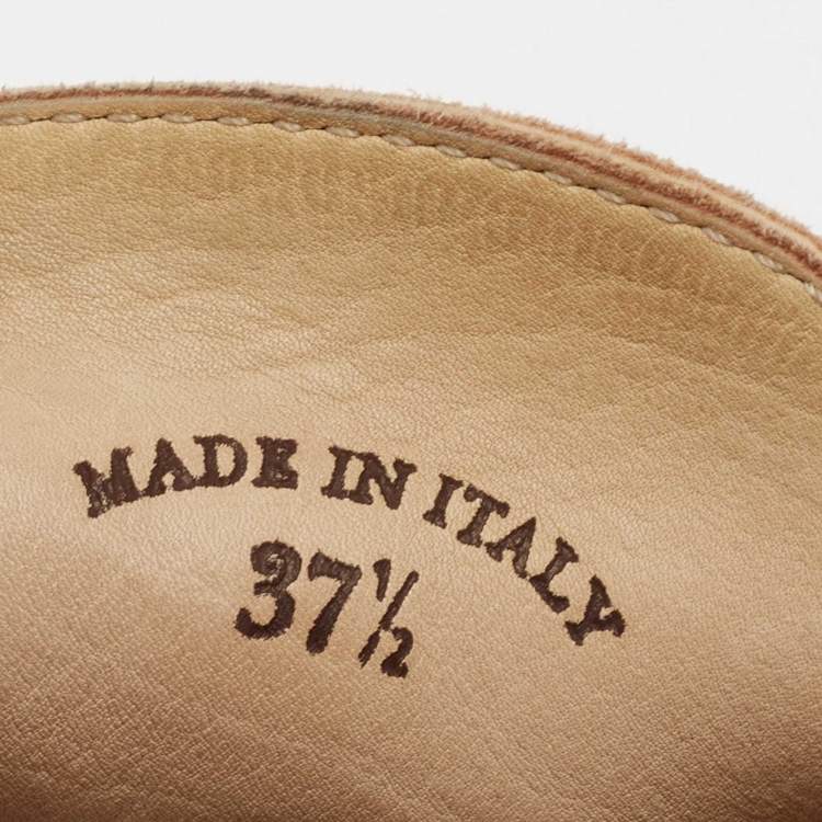 Pre Owned Loro Piana Beige Suede Summer Charms Walk Loafers Size 37.5