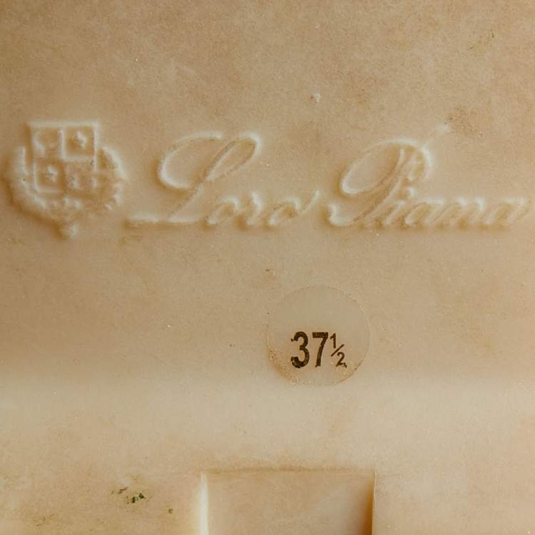 Pre Owned Loro Piana Beige Suede Summer Charms Walk Loafers Size 37.5