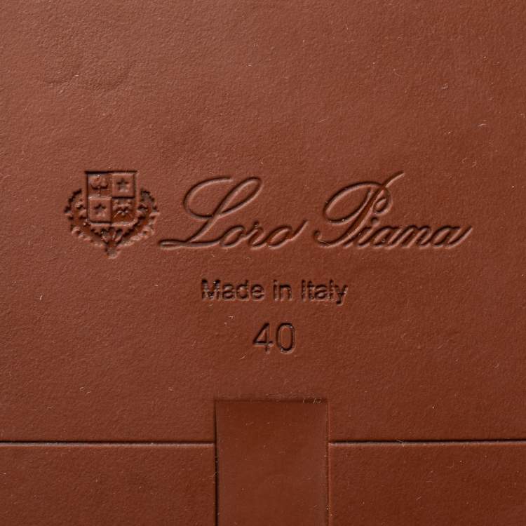 Pre Owned Loro Piana White Leather and Suede Waikiki Flat Sandals Size 40