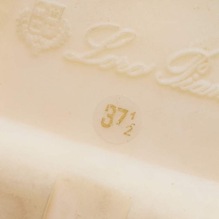 Pre Owned Loro Piana Yellow Leather Summer Charms Walk Babouche Loafers Size 37.5