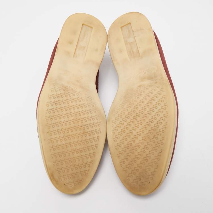 مملوكة مسبقًا Loro Piana Burgundy Fur and Suede Open Walk Chukka Boots Size 38