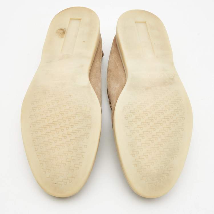 Pre Owned Loro Piana Beige Suede Summer Walk  Loafers Size 37