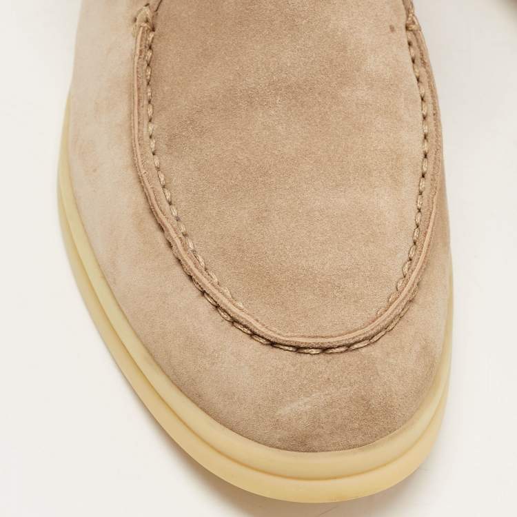 Pre Owned Loro Piana Beige Fur and Suede Open Walk  Boots Size 39
