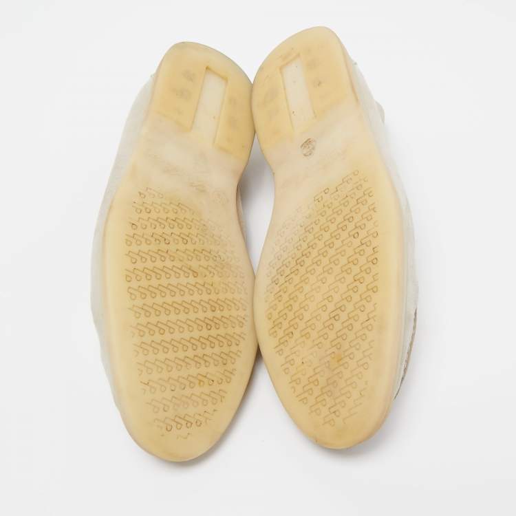 Pre Owned Loro Piana Beige Suede Summer Charms Walk Slip On Loafers Size 37.5