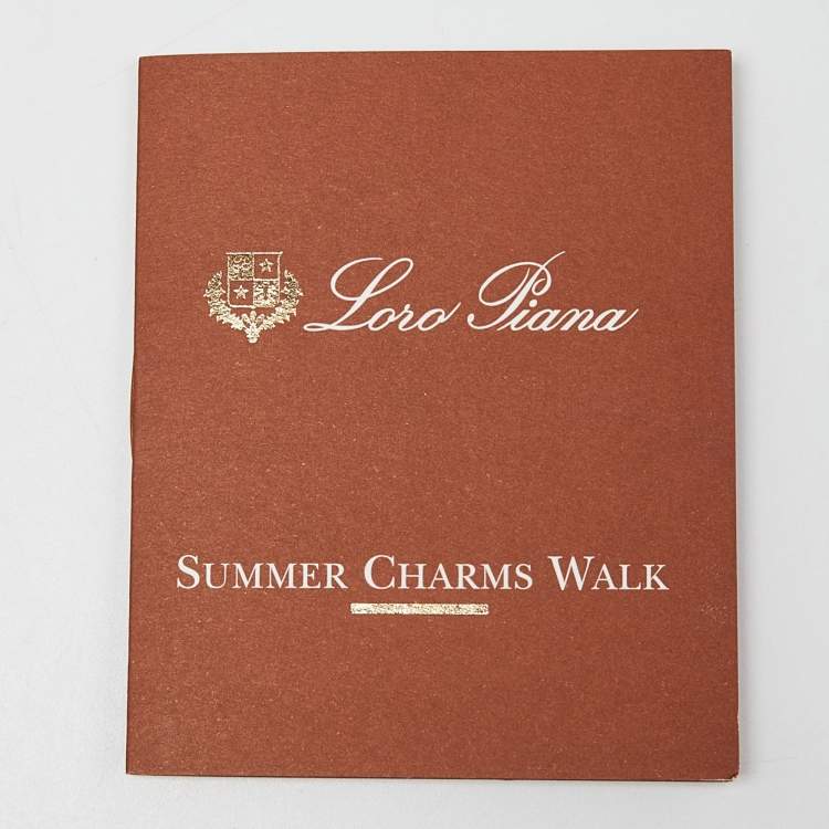 Pre Owned Loro Piana Light Grey Suede Summer Charms Walk Slip On Loafers Size 39