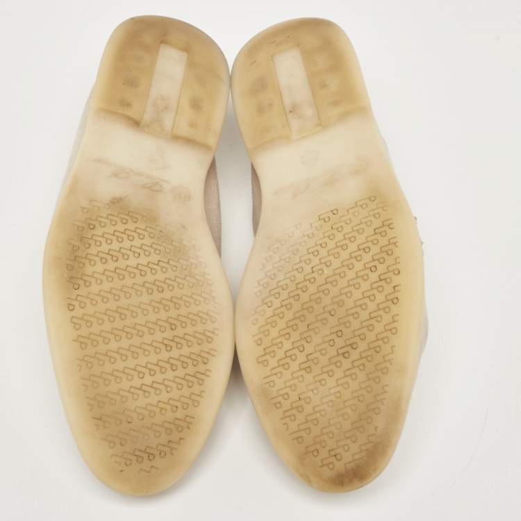 Pre Owned Loro Piana Grey Suede Summer Charms Walk Slip On Loafers Size 37.5